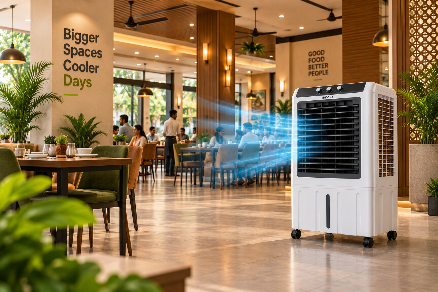 Desert air cooler for large hall