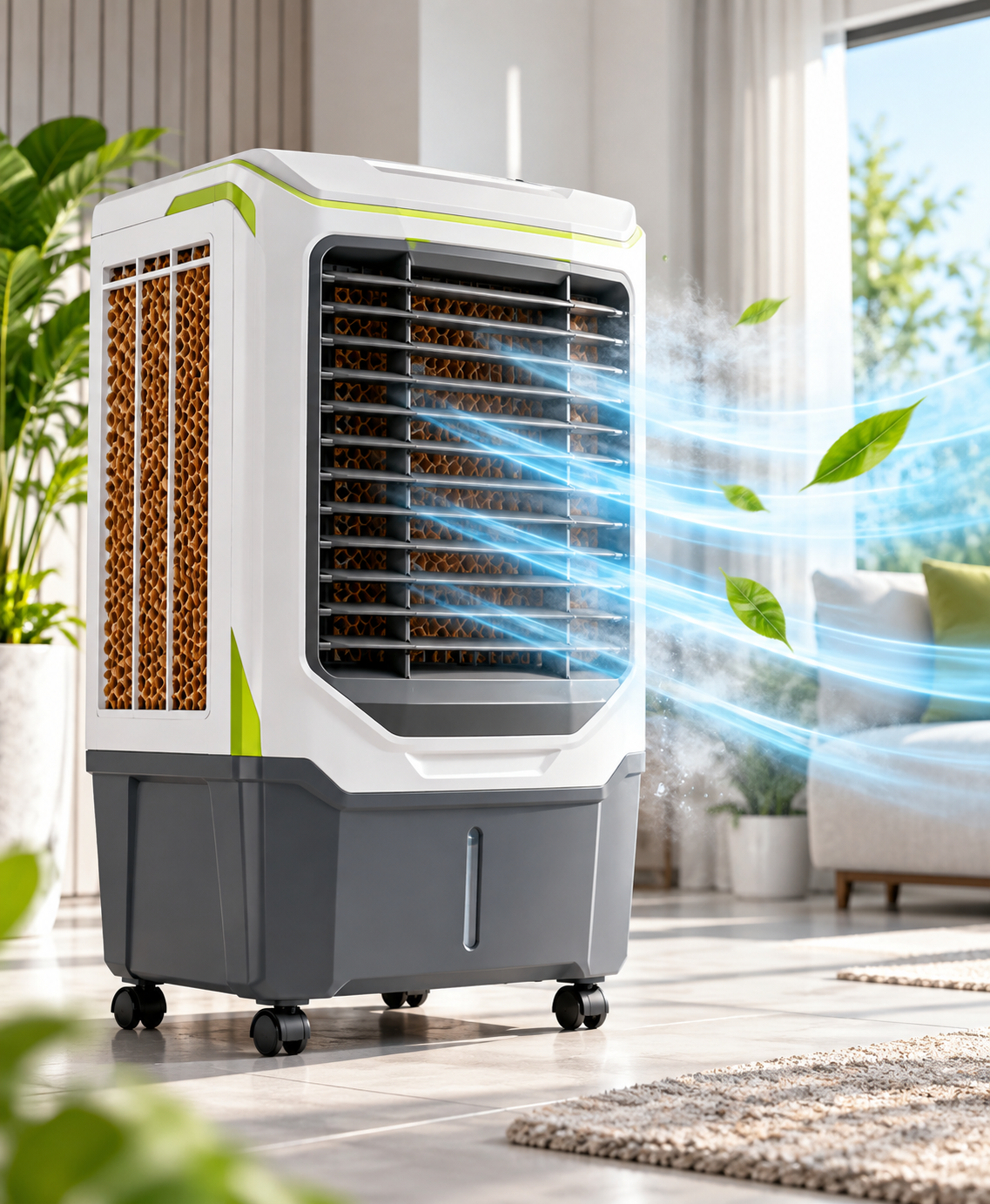 Indora air cooler with lower electricity consumption