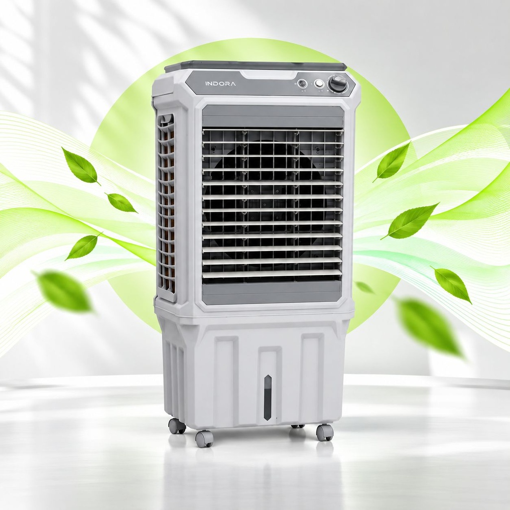 INDORA Vayra 95 Litre Ice Chamber Desert Air Cooler (Black)
